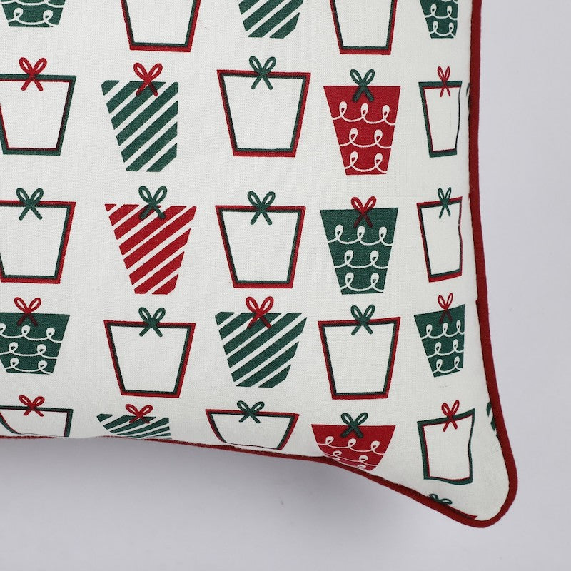 Christmas Print Cotton Cushion Covers (Set of 5)