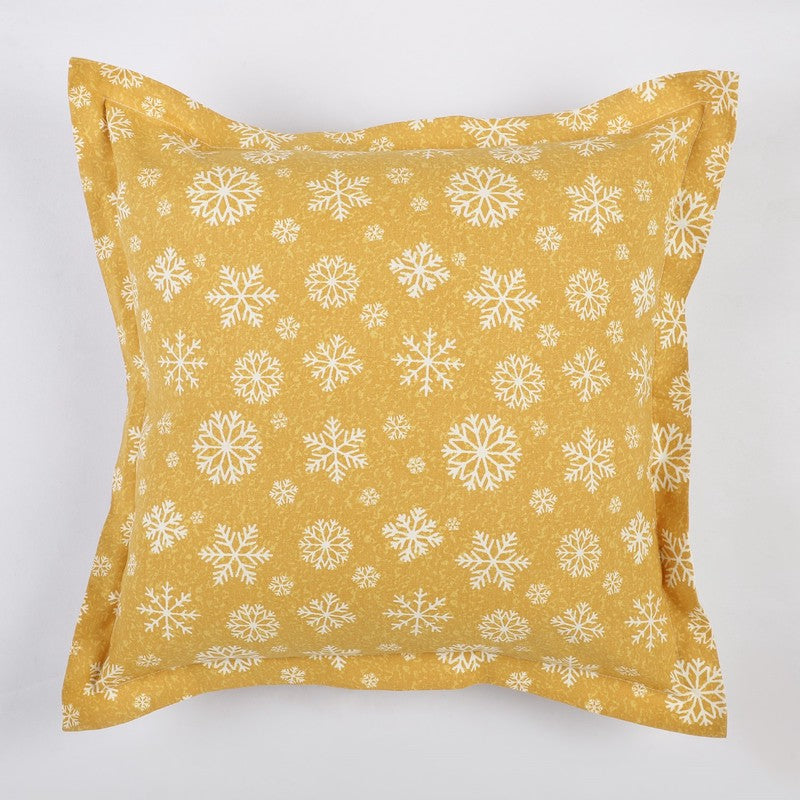 Yellow Printed Cotton Cushion Covers (Set of 5)
