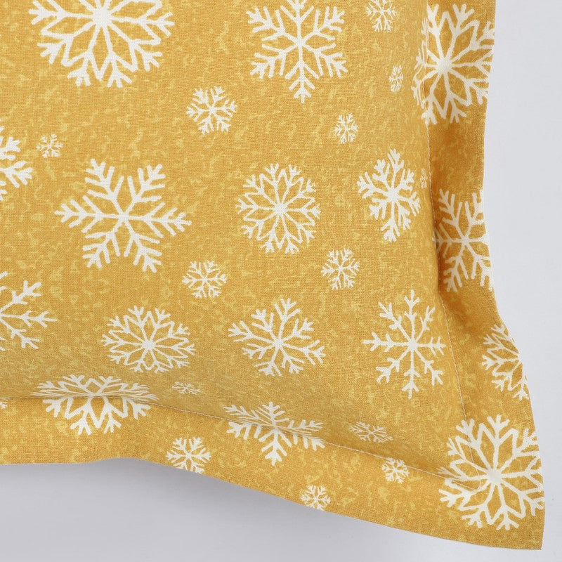 Yellow Printed Cotton Cushion Covers (Set of 5)