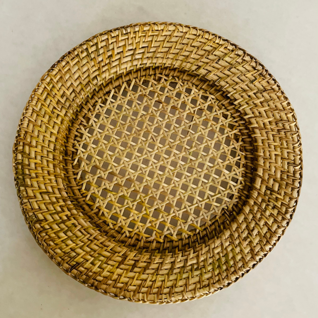 Handmade Cane Charger Plates