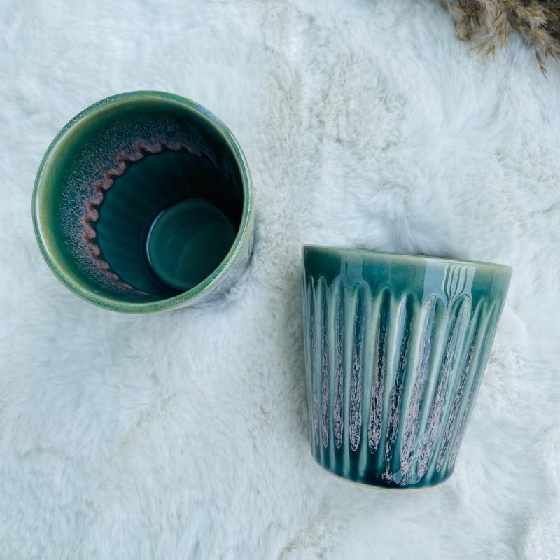 Sea Green Glass Set (Set of 2)