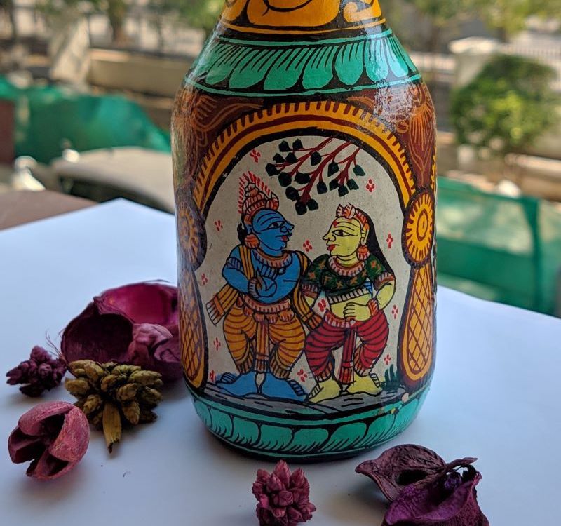Pattachitra Krishna Leela Story Bottle