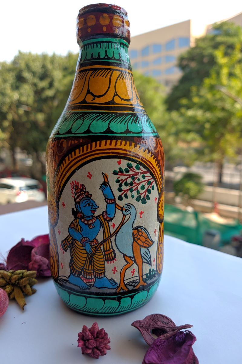 Pattachitra Krishna Story Bottle