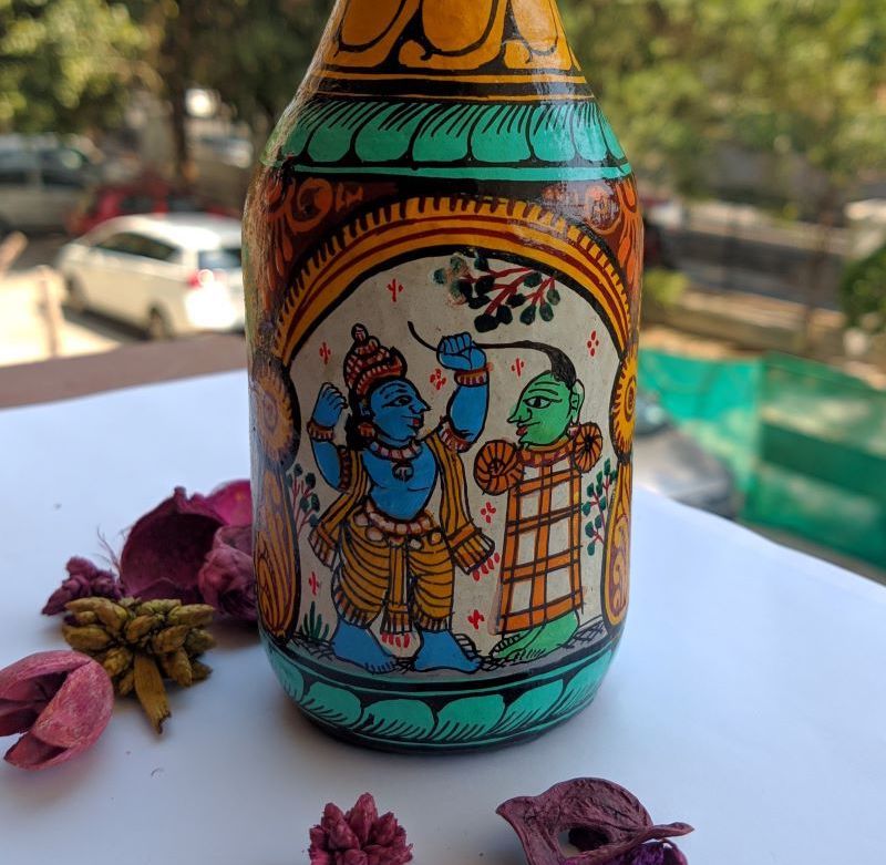 Pattachitra Krishna Story Bottle