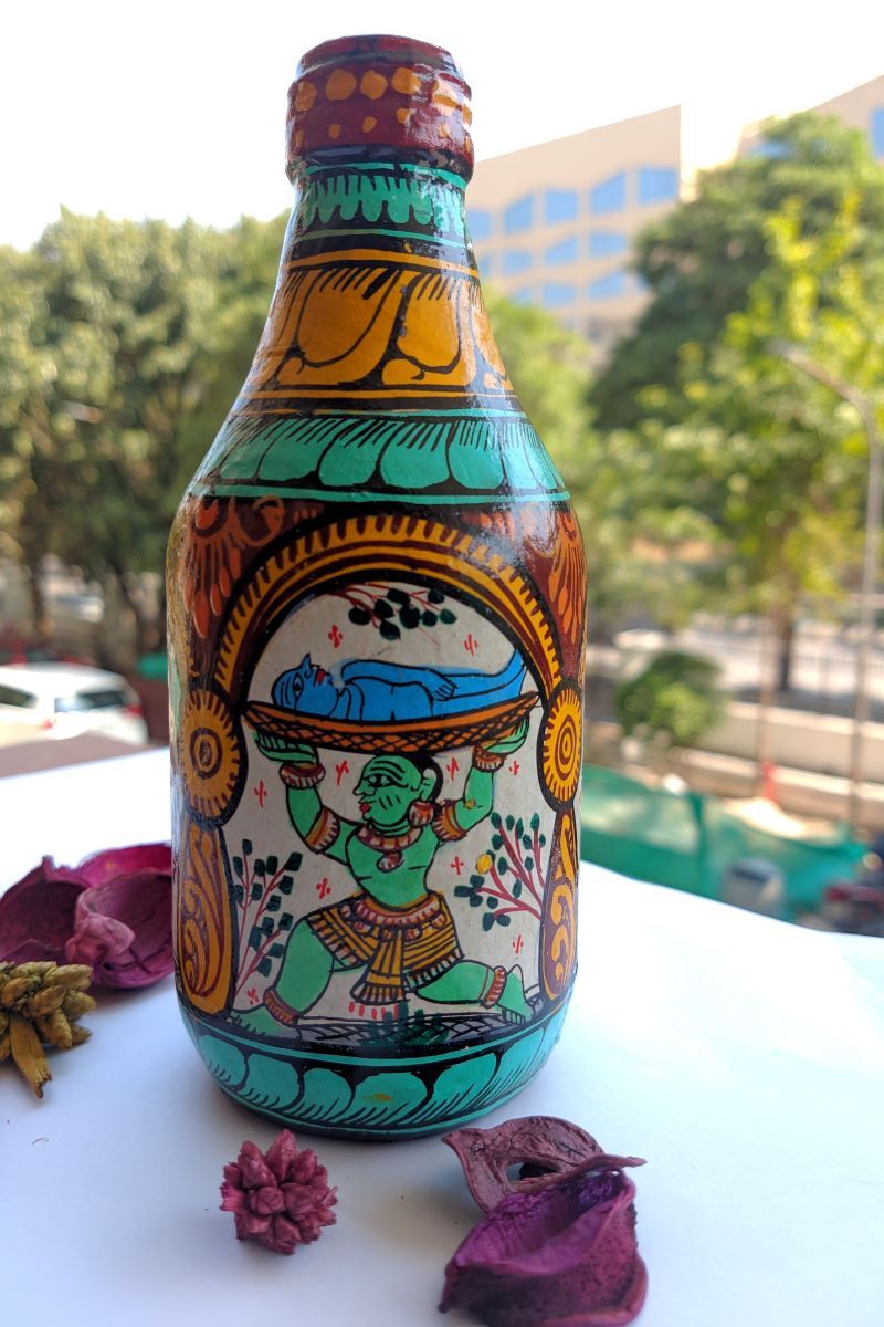 Pattachitra Krishna Story Bottle