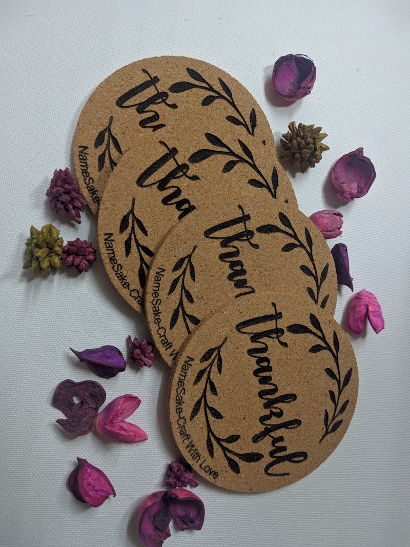 Round Eco Friendly Cork Coasters (Set of 4)