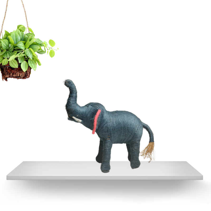 HandCrafted Coir Grey Elephant | Ecofriendly & Sustainable Décor