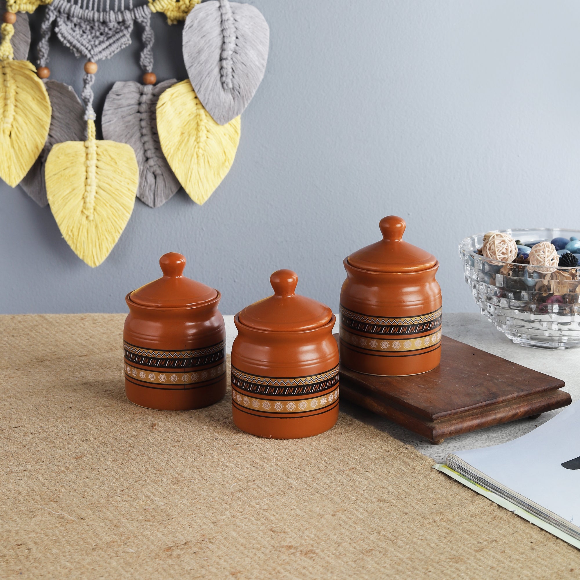 Ceramic Jars  (Set of 3)