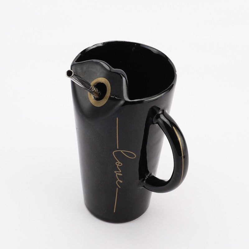 Cold Coffee / Milk Mug with Steel Straw