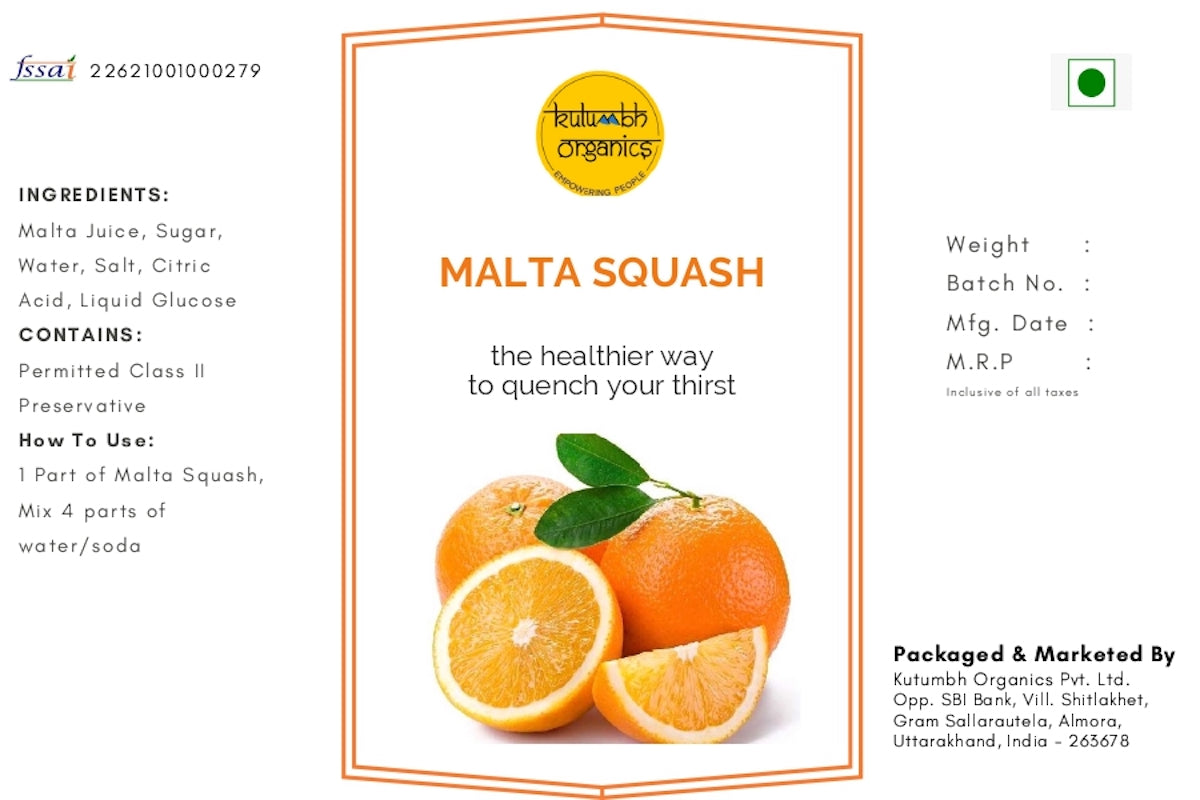 Malta Organic Immunity Booster Squash