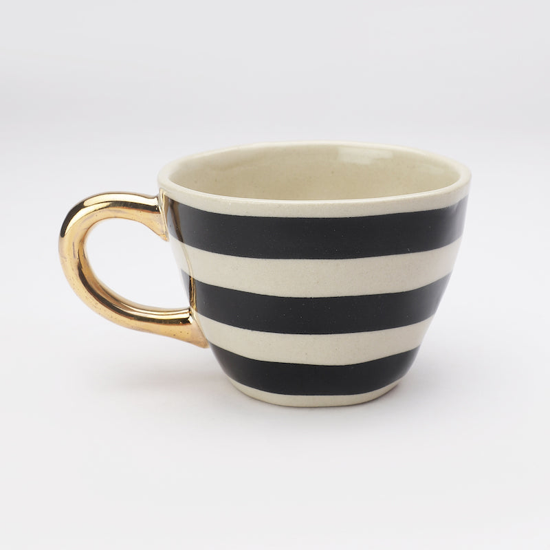 Ceramic Bohemic BW Stripe Cups