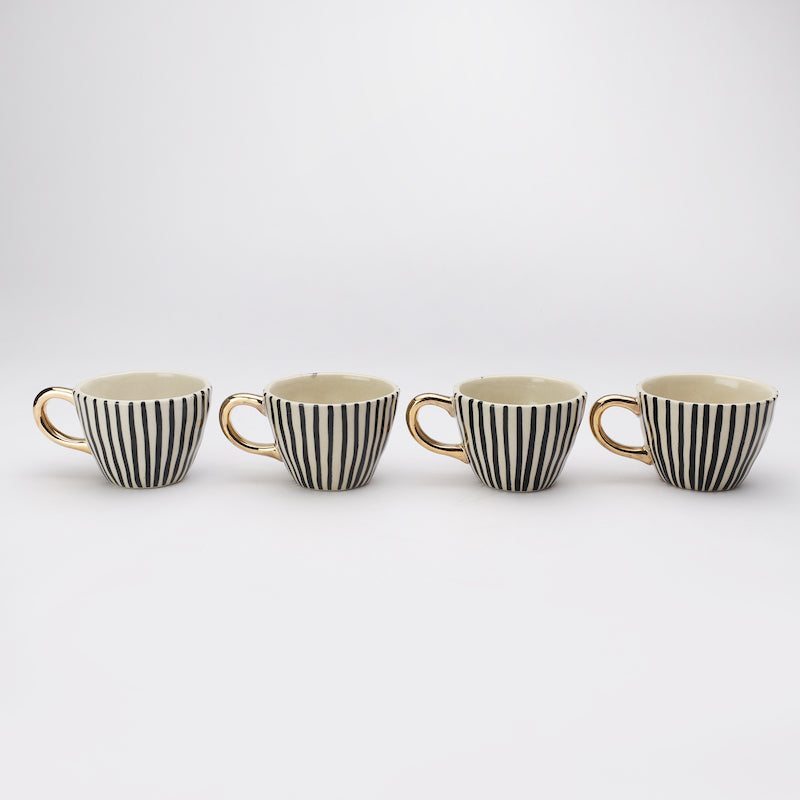 Ceramic  Bohemic BW Vertical Cups