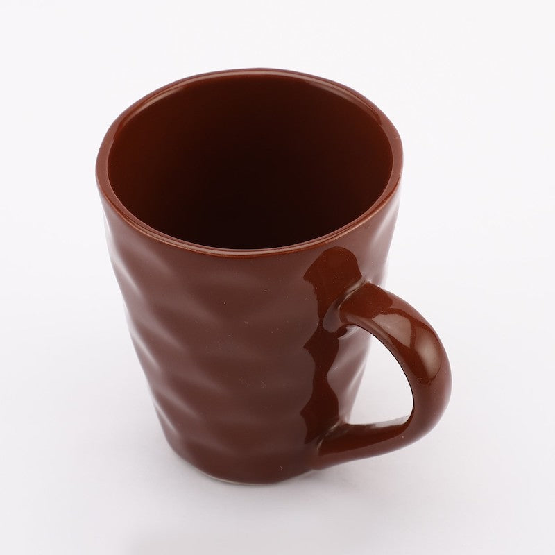 Elegant Glazed Ceramic Coffee Mugs (Set of 6)