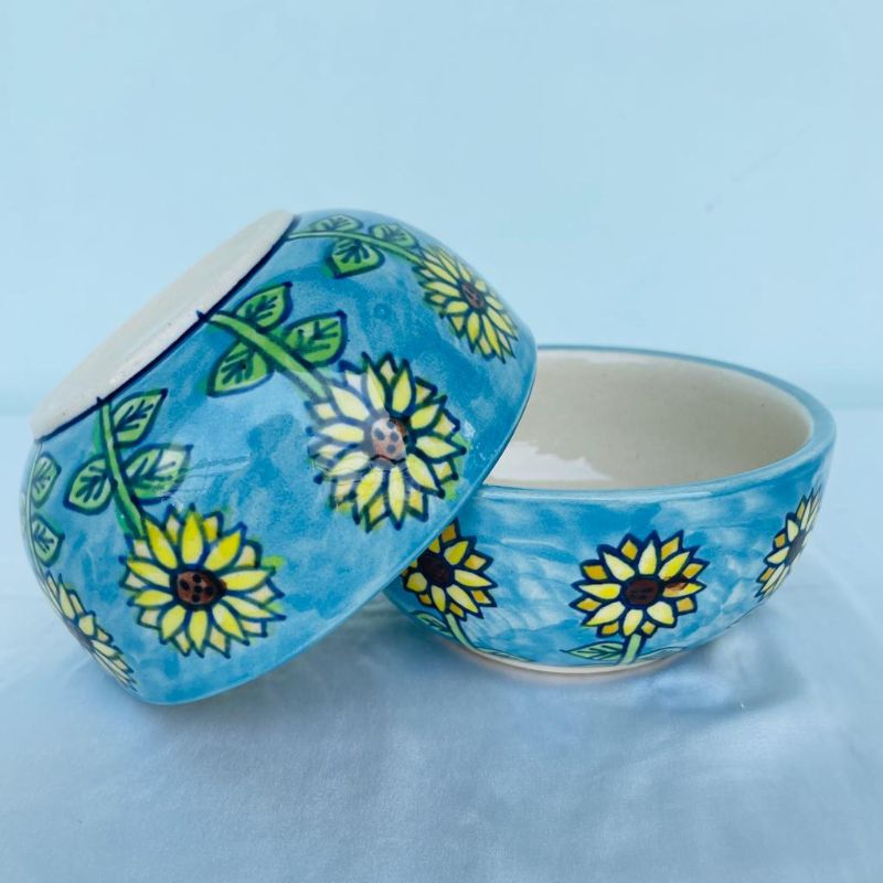 Sunflower in the Sky Bowls & Mugs (Set of 4)