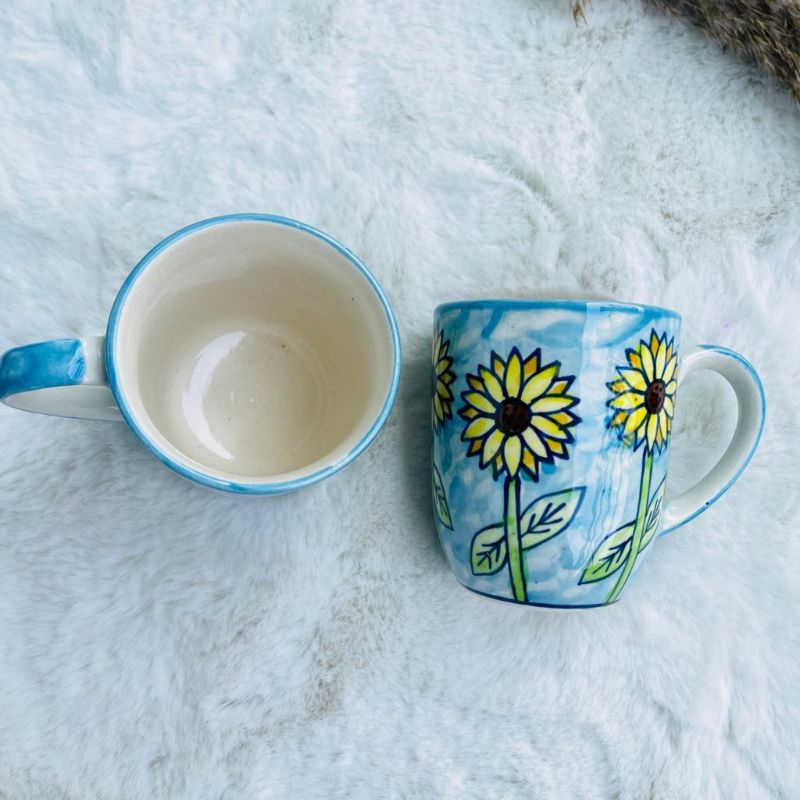 Sunflower in the Sky Bowls & Mugs (Set of 4)