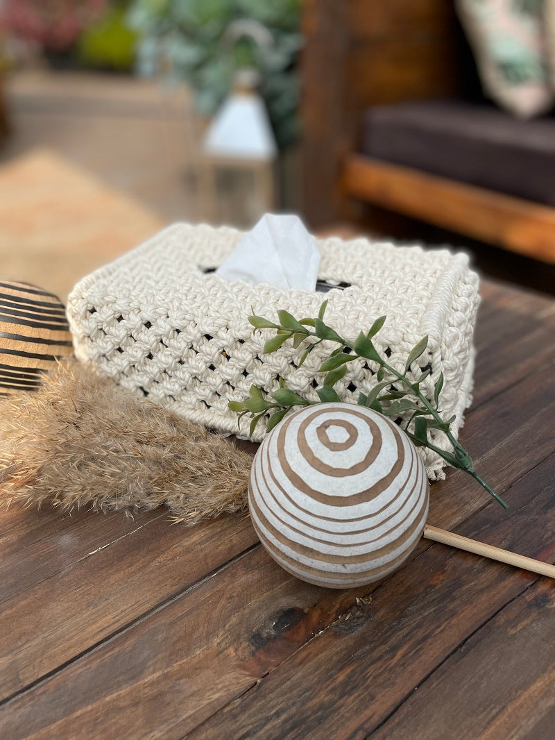 Handcrafted Macrame Tissue Box