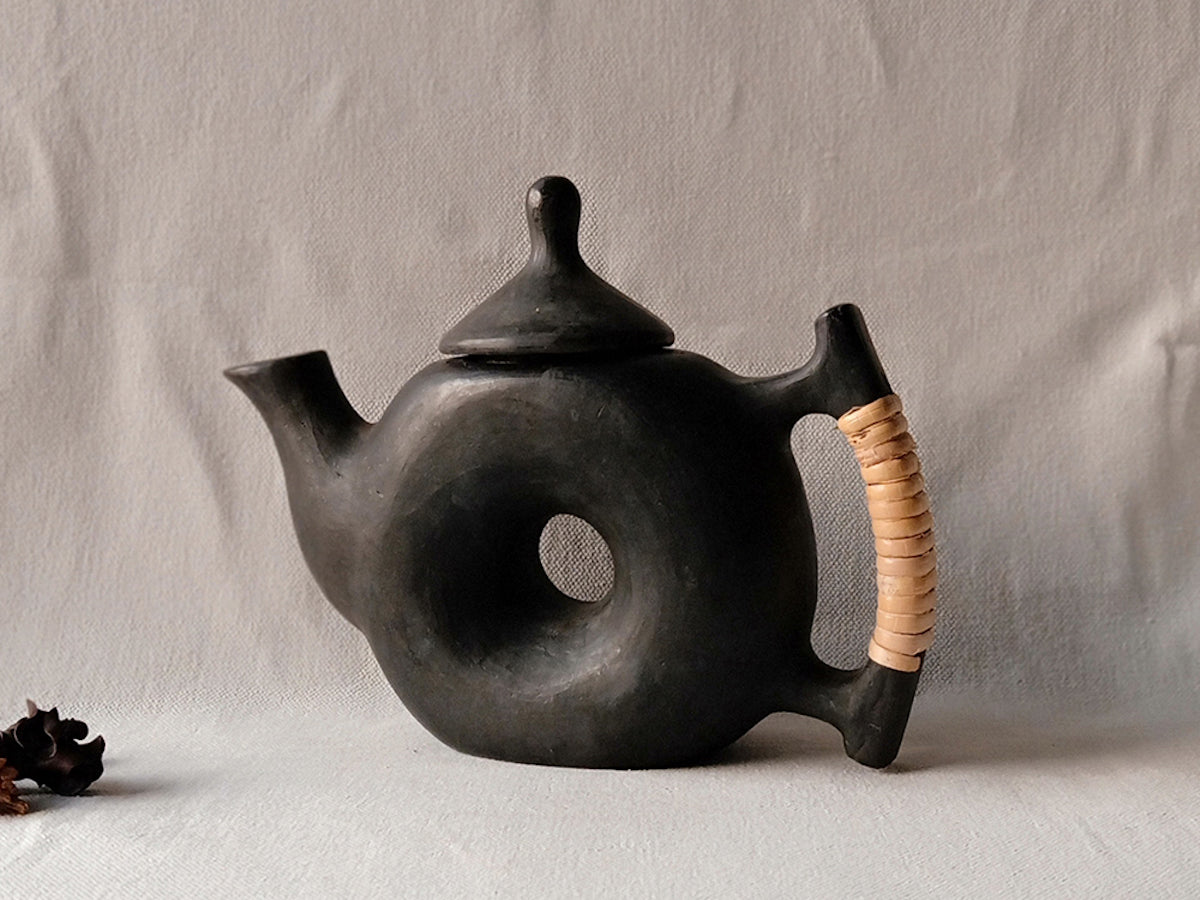 Longpi Black Pottery Chakra Teapot