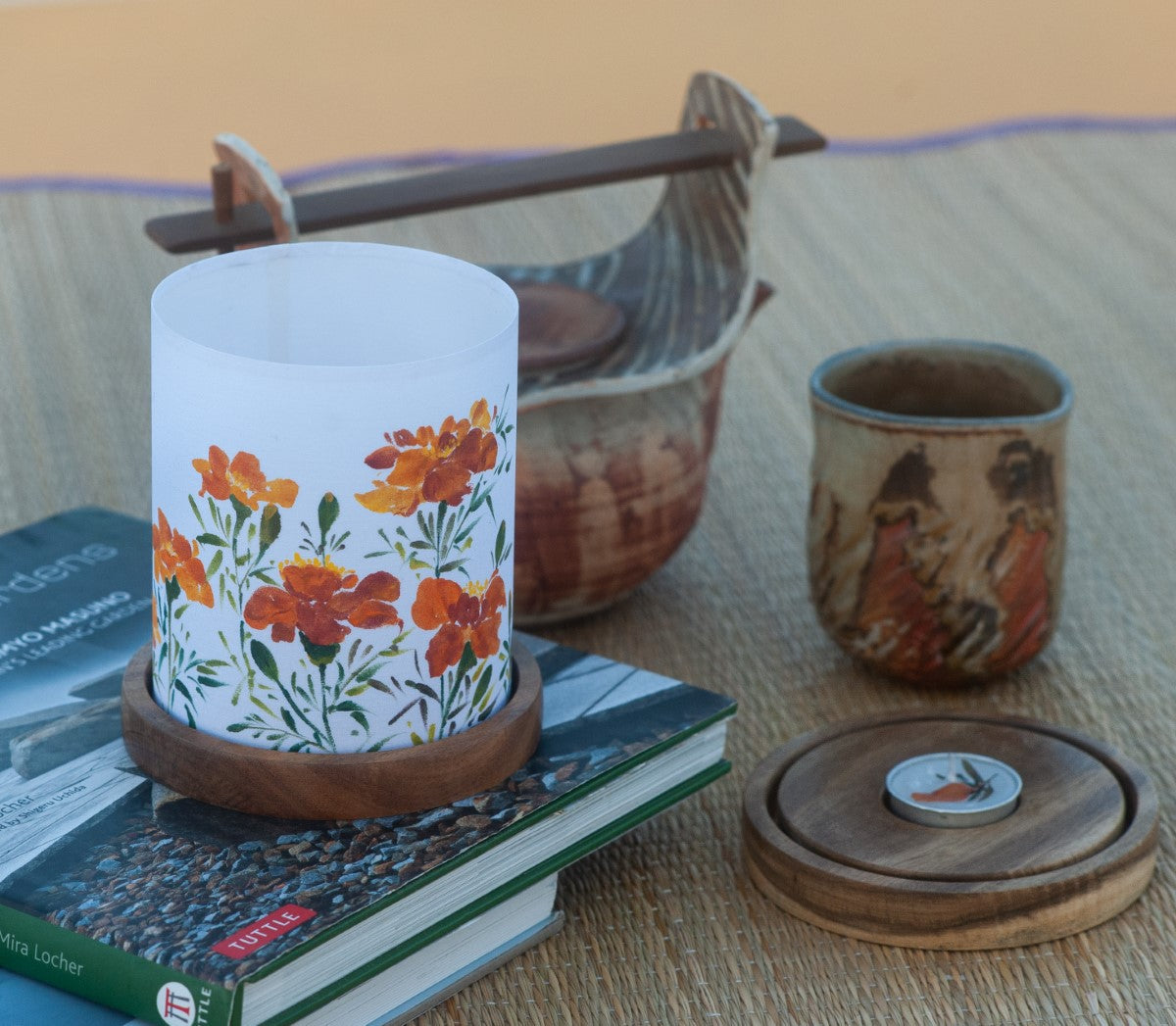 Marigold Printed Tea Table Lamp