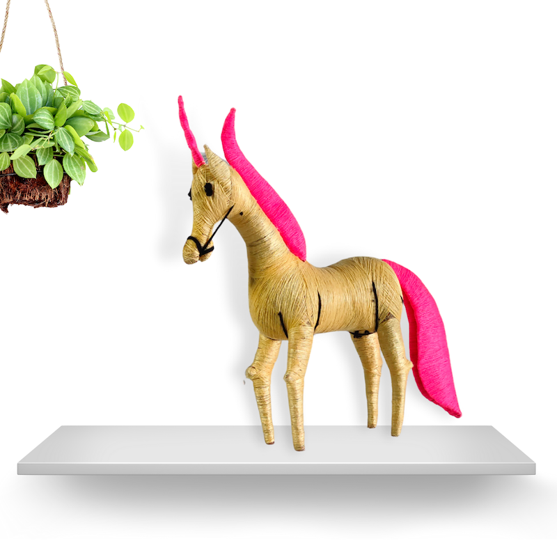 HandCrafted Coir Unicorn | Ecofriendly & Sustainable Décor