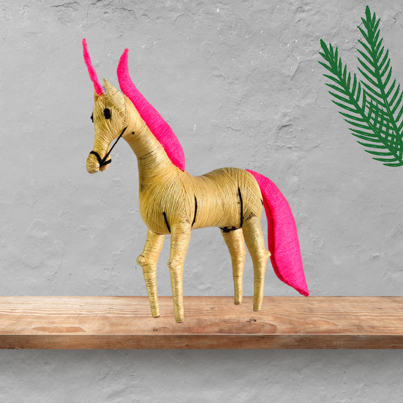 HandCrafted Coir Unicorn | Ecofriendly & Sustainable Décor