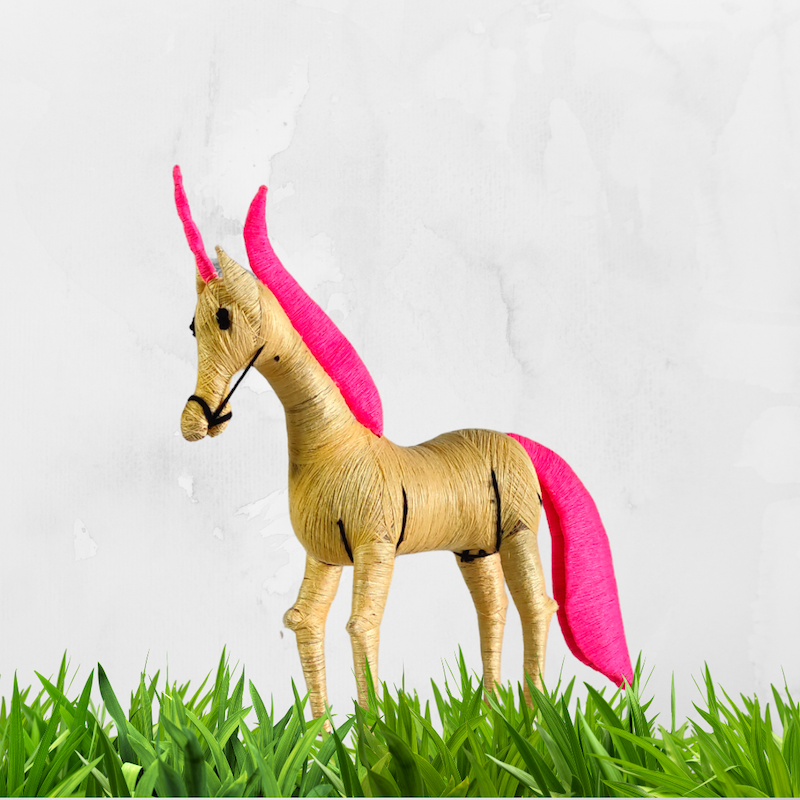 HandCrafted Coir Unicorn | Ecofriendly & Sustainable Décor