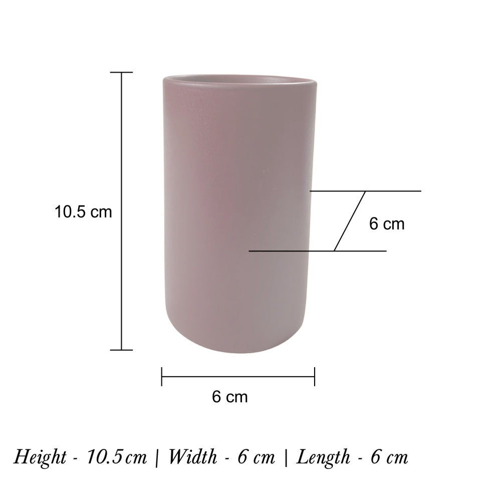 Chic Matte Maroon Ceramic Glasses (Set of 4)