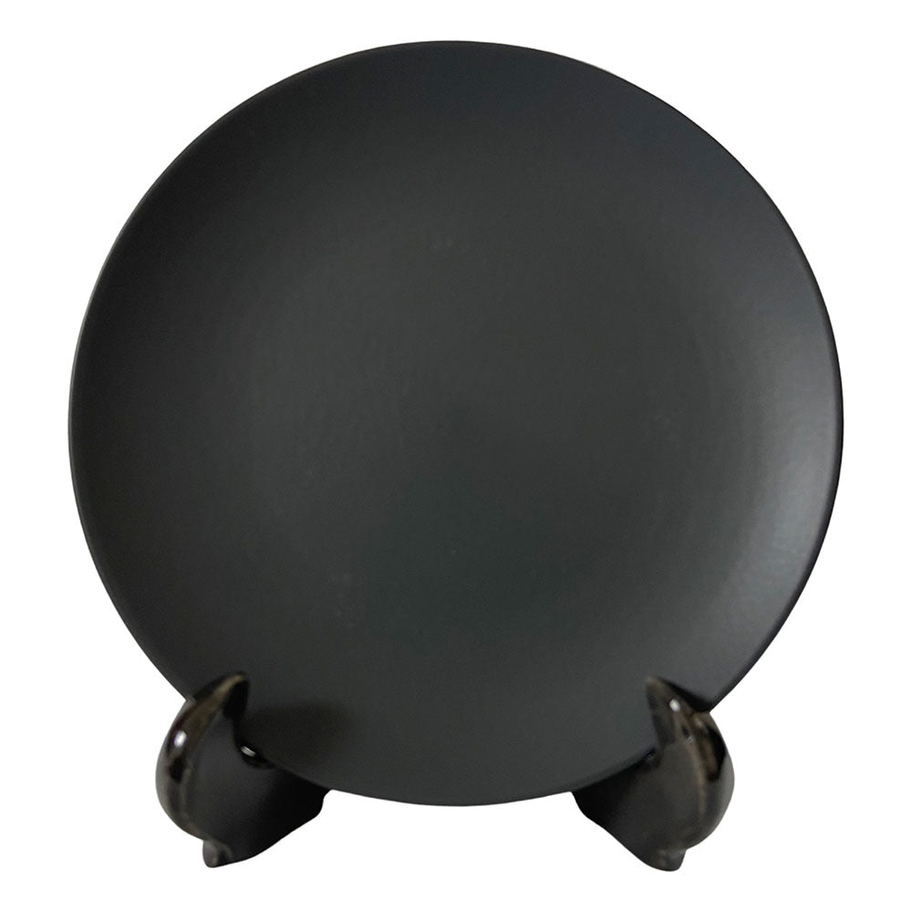 Matte Black Ceramic 7.5 Inches Quarter Plates (Set of 4)