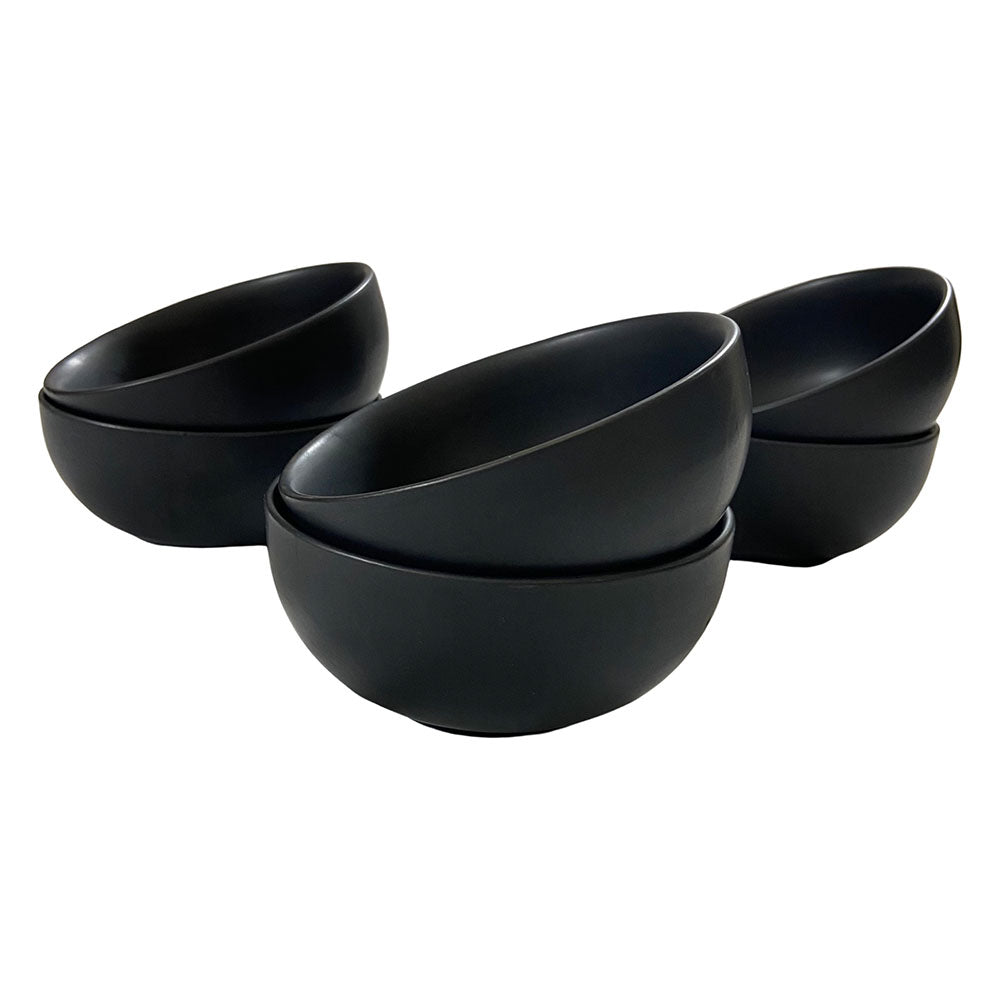 Matte Black Ceramic Bowls/ Katoris (Set of 6)