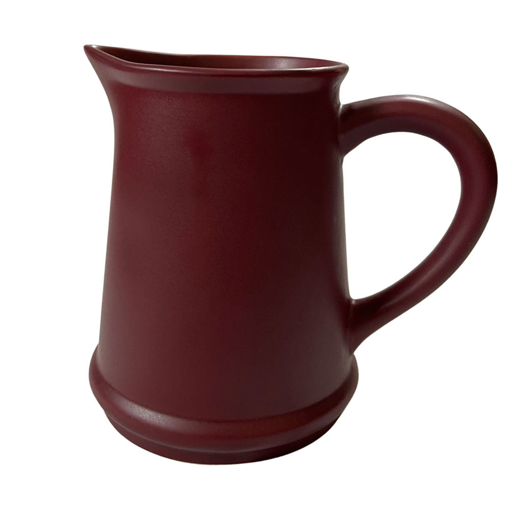 Matte Maroon Ceramic Glasses With Jug (Set of 5)