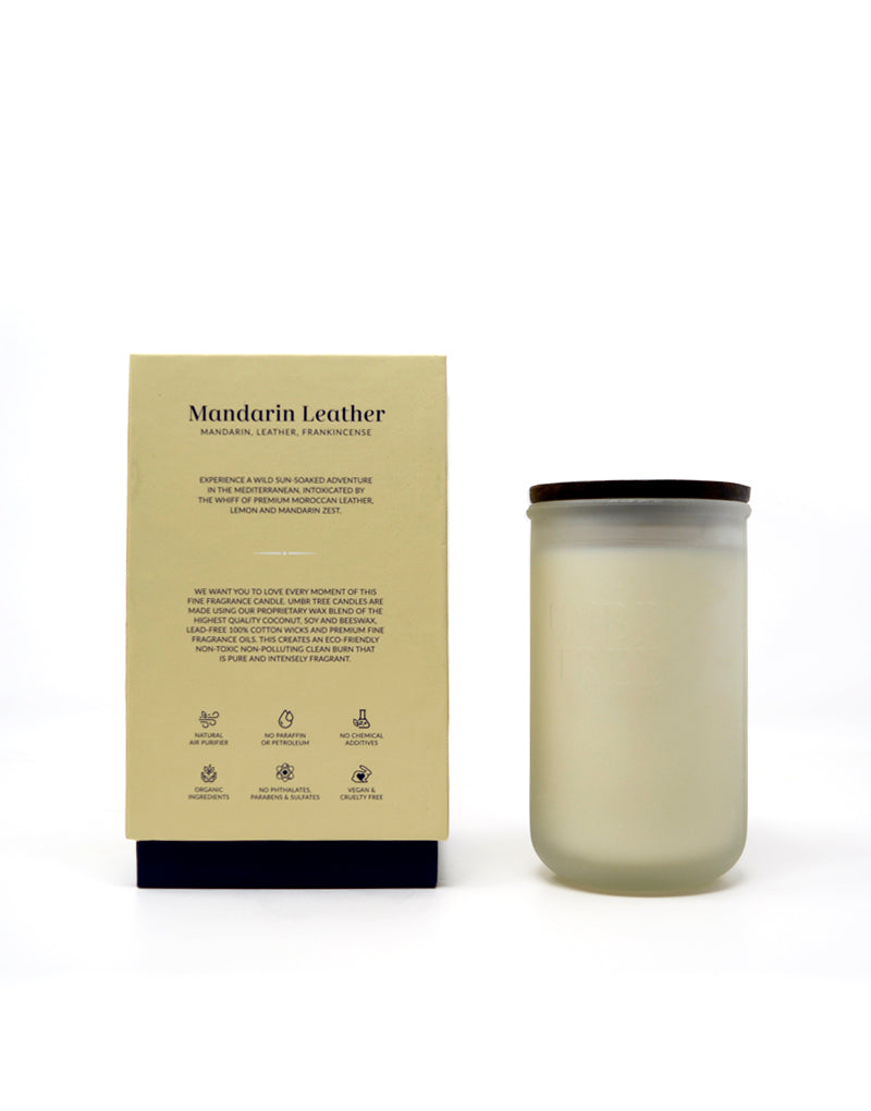 Mandarin Leather Handpoured Fragrance Candle