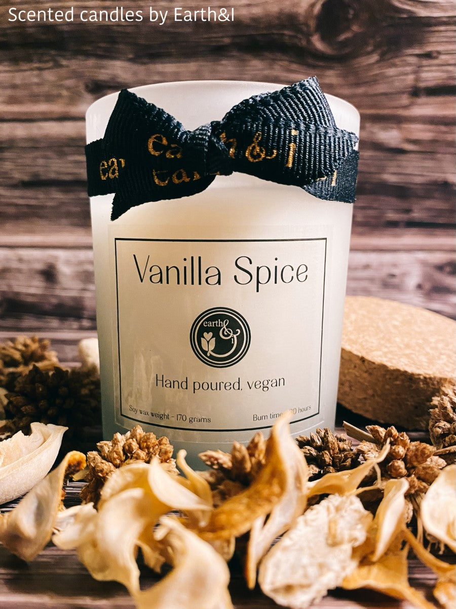 Vanilla Spice Hand Poured Vegan Scented Candle