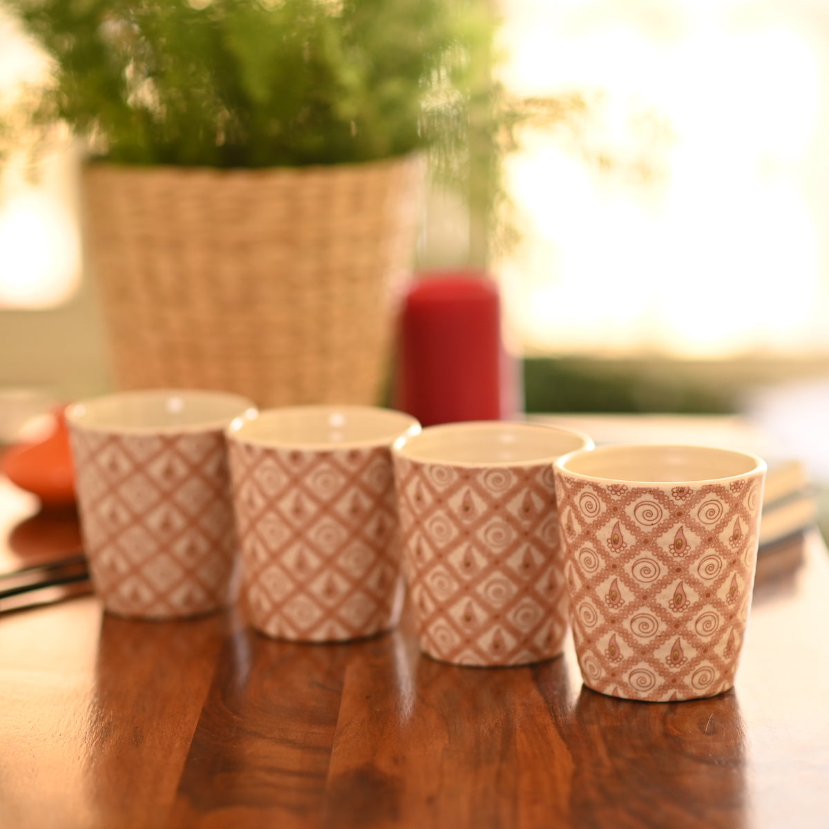 The Vivid Concord Ceramic Mugs (Set of 4)