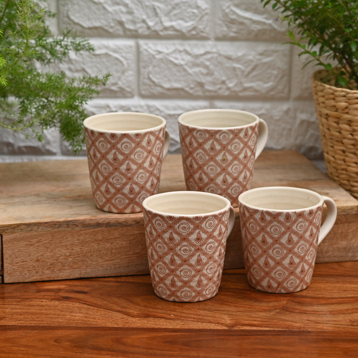 The Vivid Concord Ceramic Mugs (Set of 4)