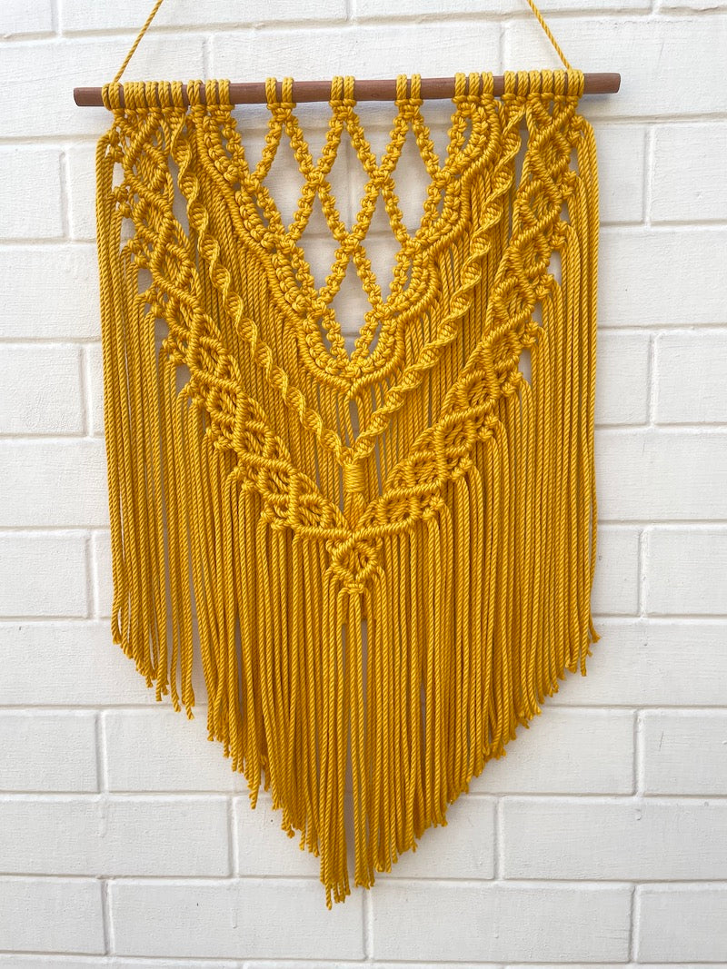 Handcrafted Knotted Natural Macrame Wall Art Layered