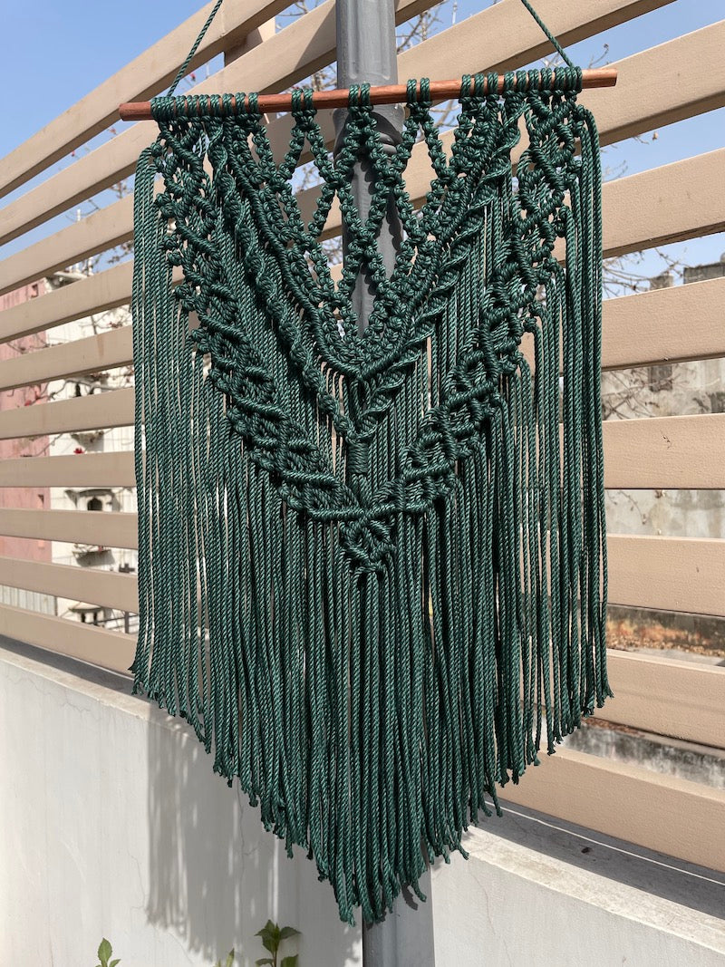 Handcrafted Knotted Natural Macrame Wall Art Layered