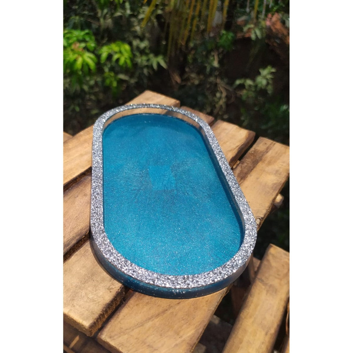 Oceans Blues Oval Trinklet Tray