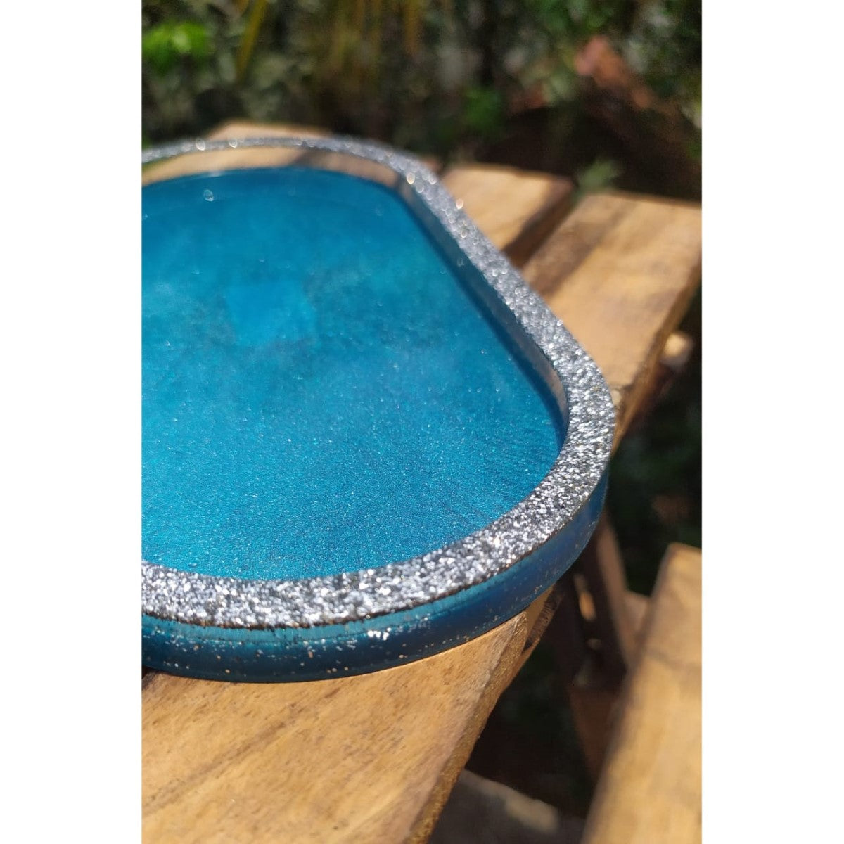 Oceans Blues Oval Trinklet Tray