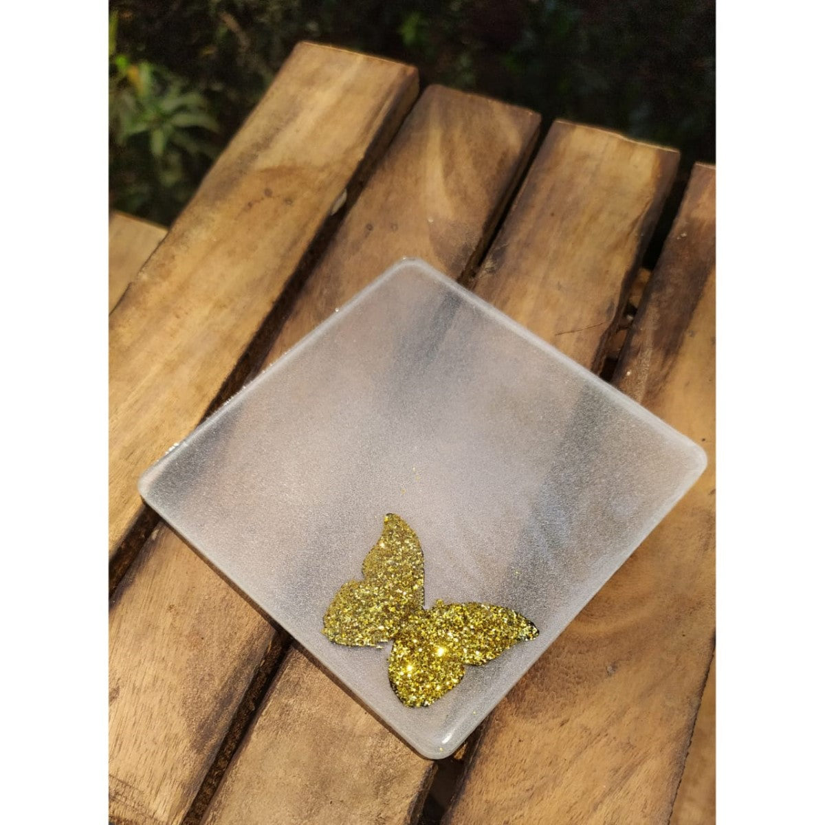 Social Butterfly Resin Coaster (Set of 2)