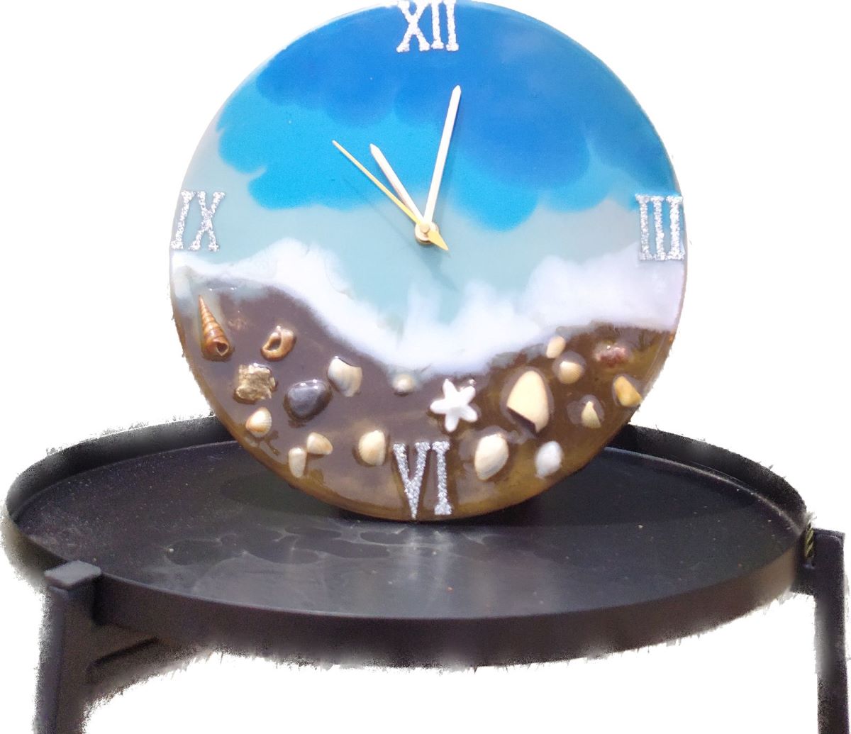 Resin Oceanic Wall Clock (Dia 10")