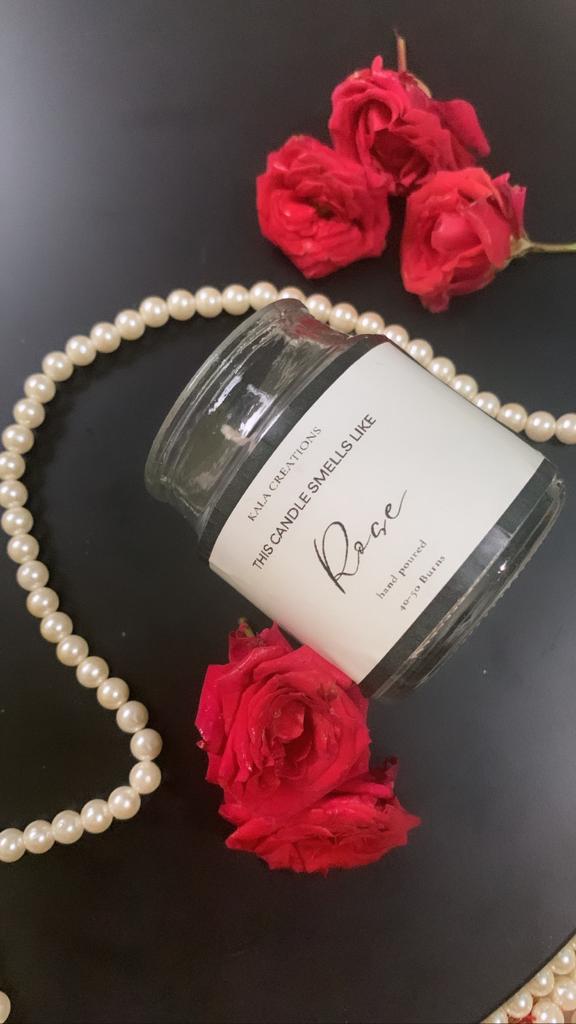 Glass Jar Scented Soy Candles - Soy Wax with Scented Essential Oil