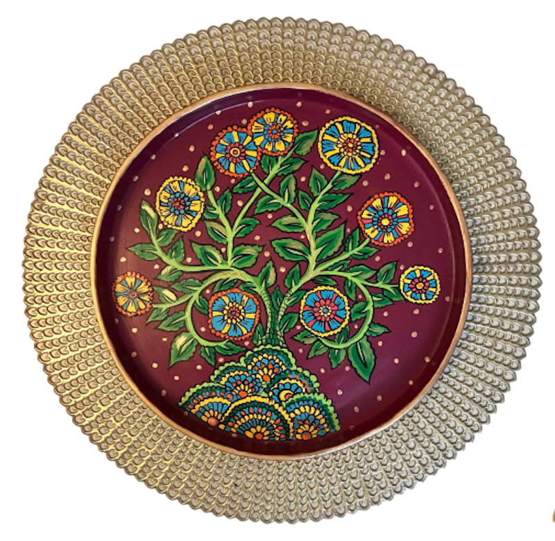 Kalamkari Tree of Life Handpainted Wall Plate (8”-10”-12”)