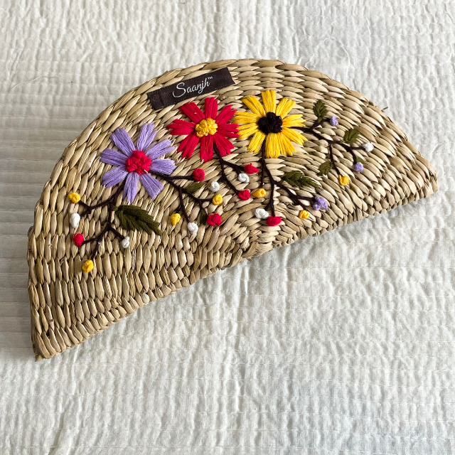 Multicolor Embroidered Kauna Handwoven Clutch