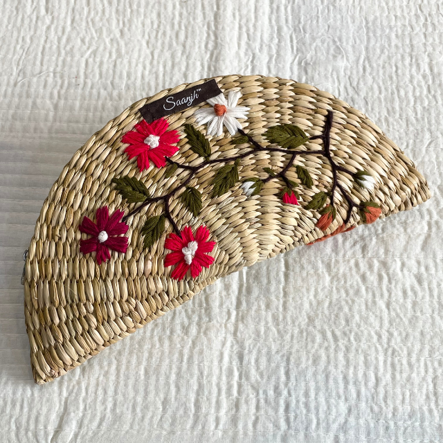 Multicolor Embroidered Kauna Handwoven Clutch