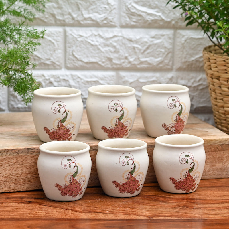 Wings of Freedom Handmade Kulhad Cups (Set of 6)