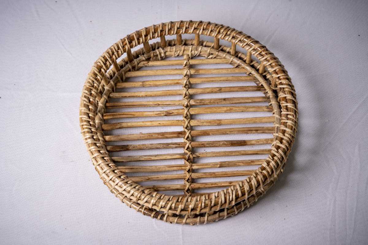 Handmade Round Rolled Tray