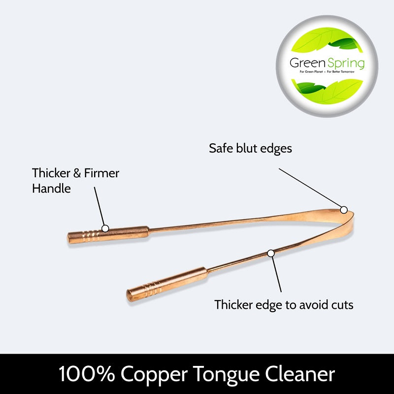 Antimicrobial Copper Tongue Cleaner (Pack of 1/2/4)