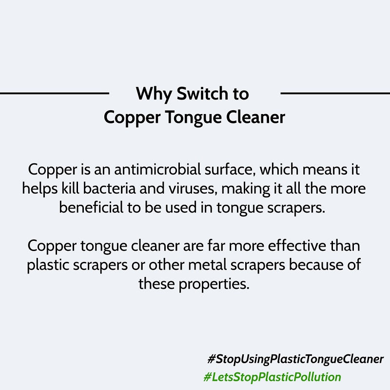 Antimicrobial Copper Tongue Cleaner (Pack of 1/2/4)