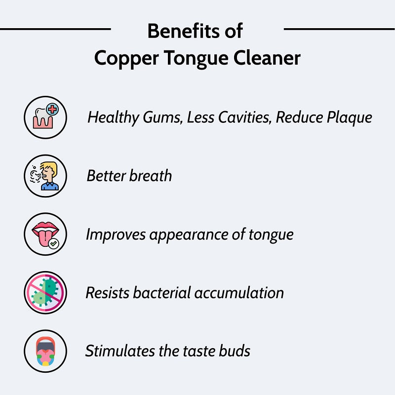 Antimicrobial Copper Tongue Cleaner (Pack of 1/2/4)