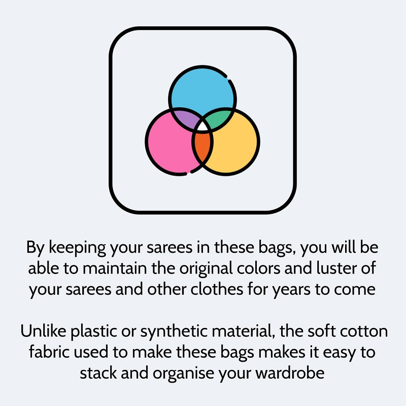 Cotton Bag for Saree, Kurti & Casual Wear (Pack of 3/6/10)