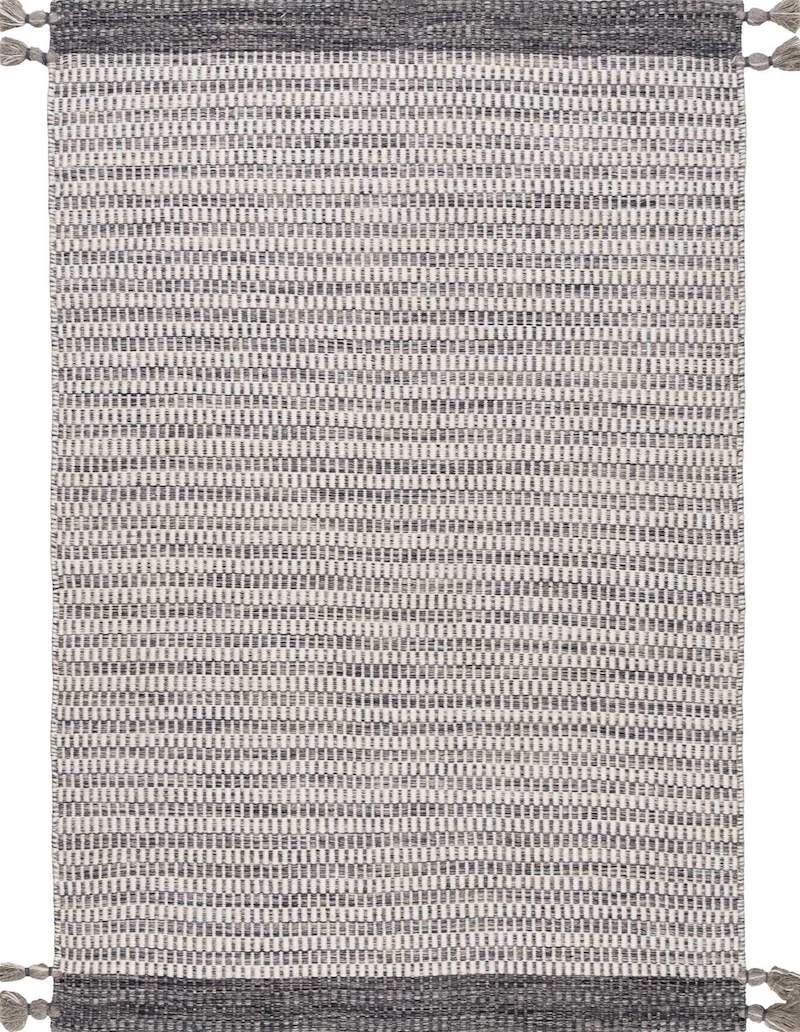 Grey Handwoven Contemporary Wool Rug